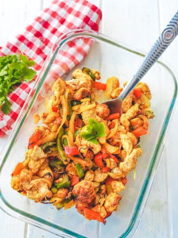 fajitas poulet poivrons