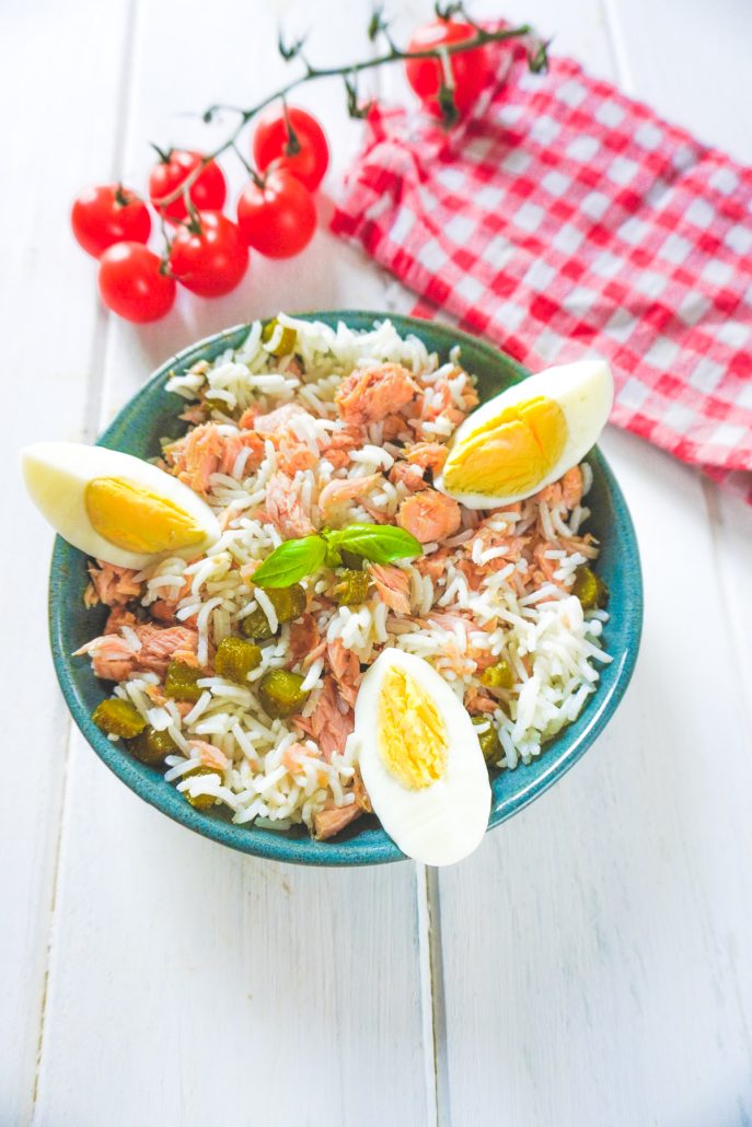 salade de riz thon oeufs durs