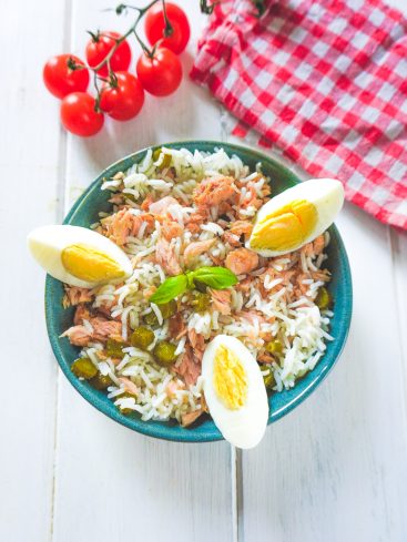 salade de riz thon oeufs durs