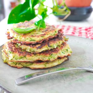 galettes courgettes ail basilic