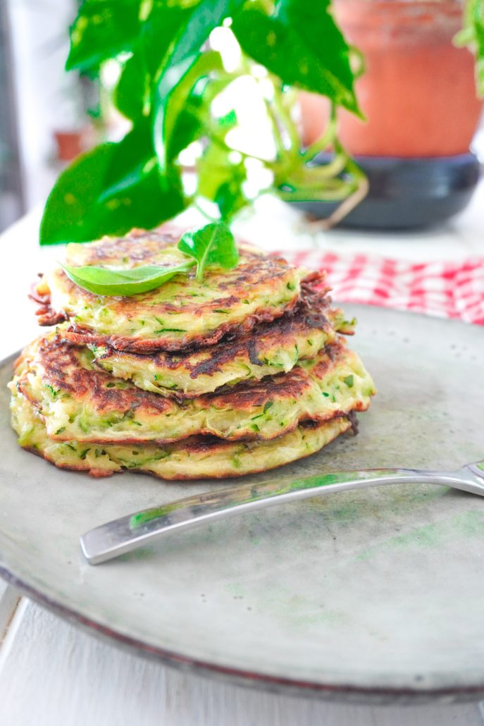 galettes courgettes ail basilic