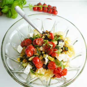 salade de pâtes aux légumes confits