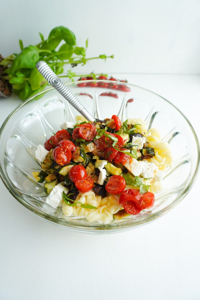 salade de pâtes aux légumes confits