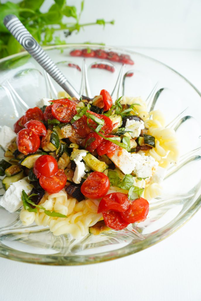 salade de pâtes aux légumes confits