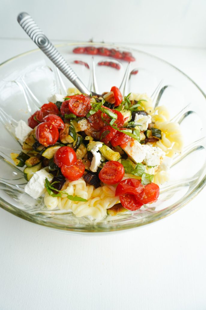 salade de pâtes aux légumes confits