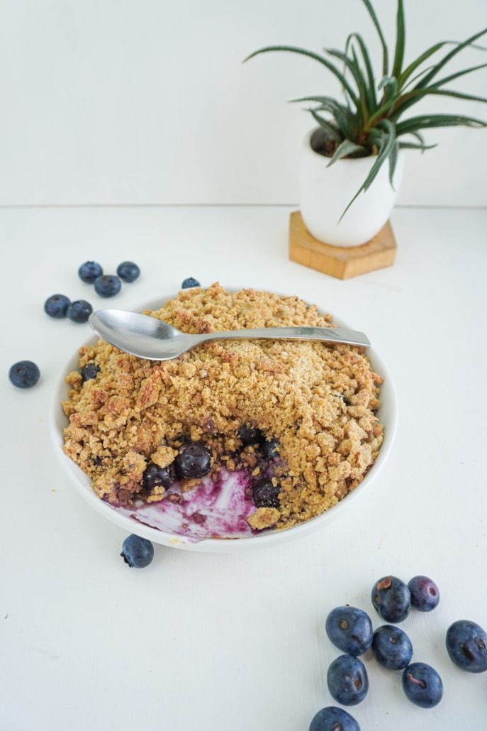 crumble myrtilles