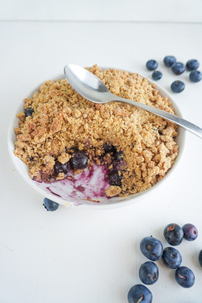 crumble myrtilles