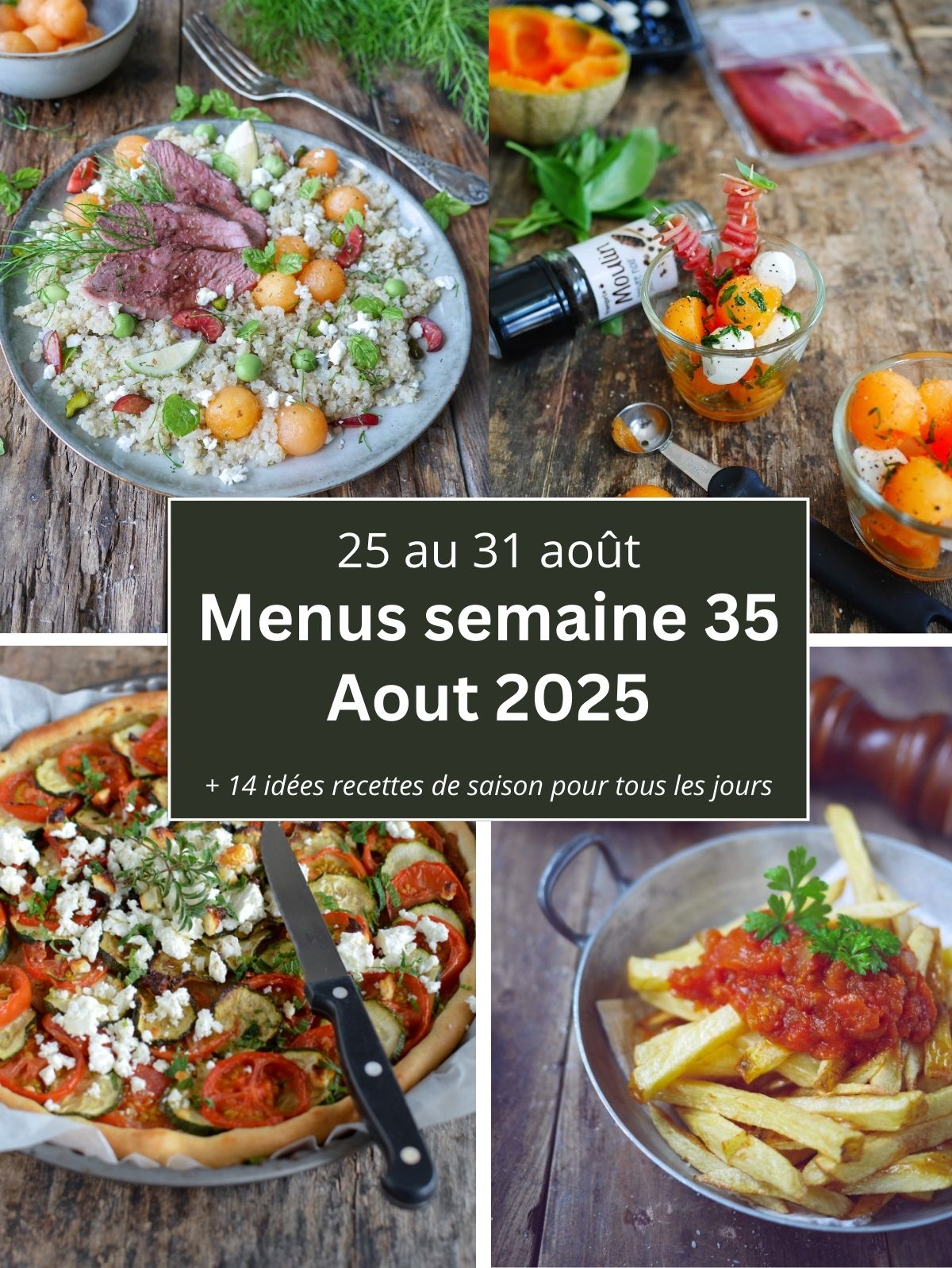 Menus semaine du 25 au 31 août 2025