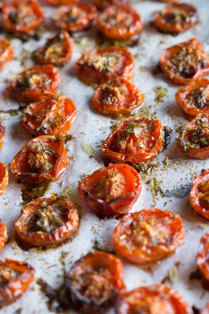 plaque de tomates séchées au four