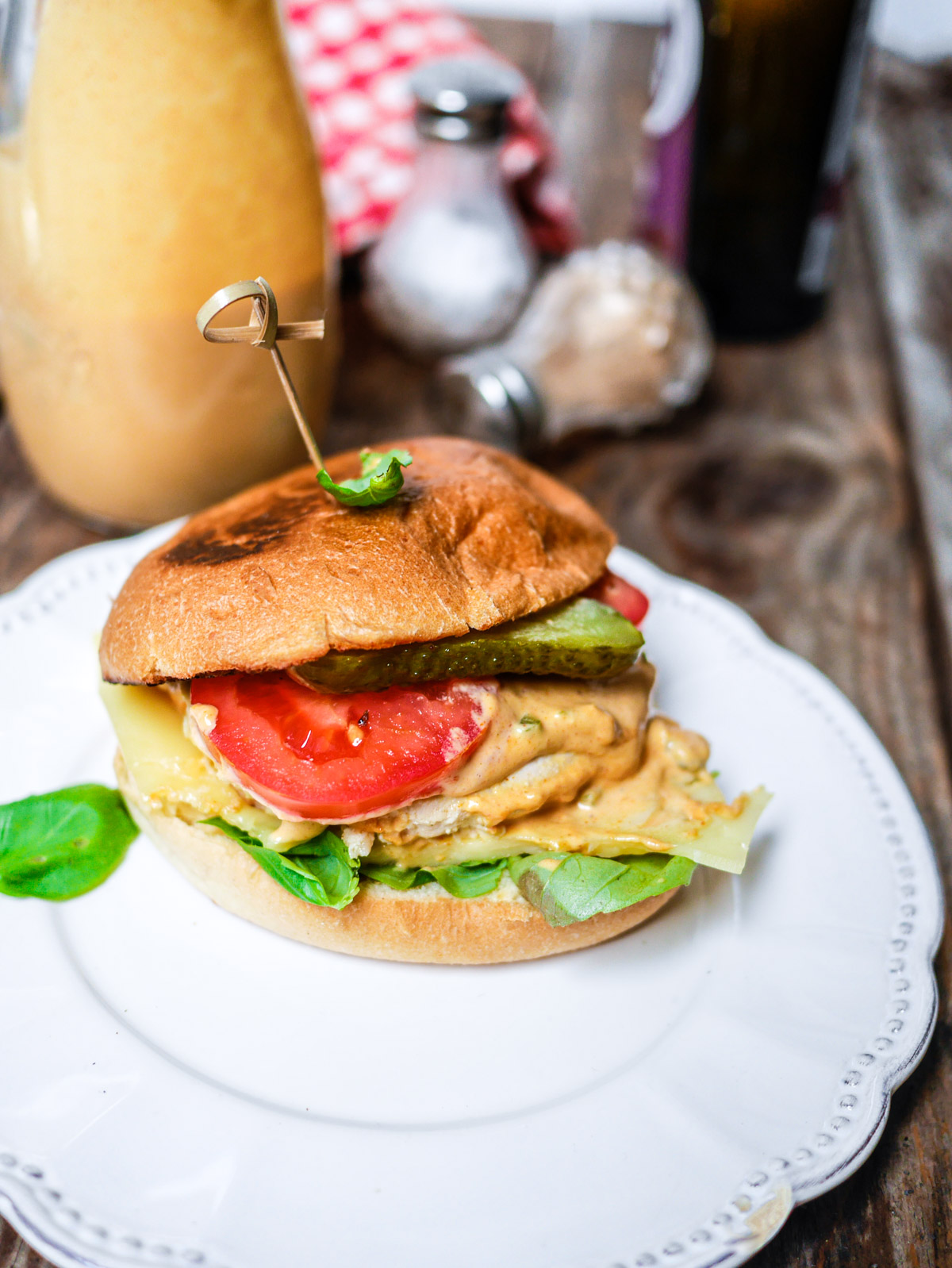 burger steak haché de poulet