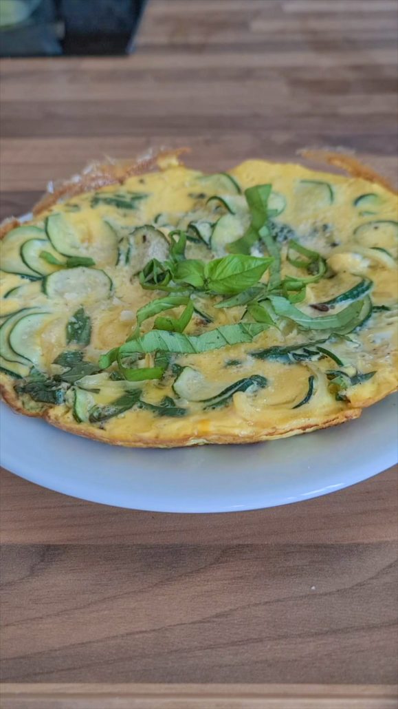 frittata courgettes basilic
