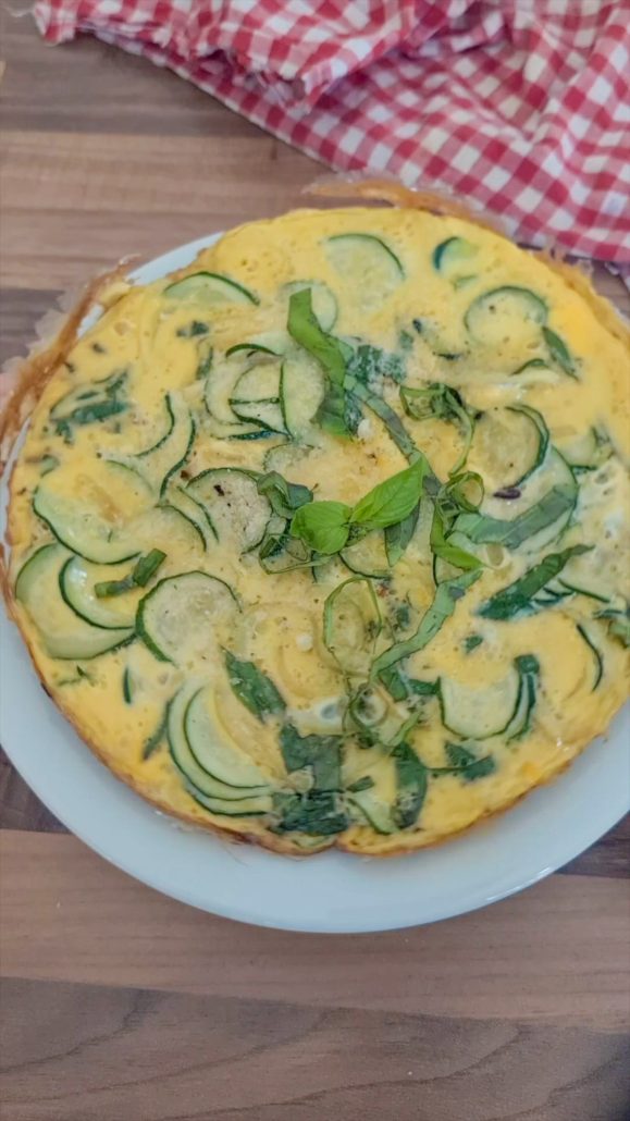 frittata courgettes basilic