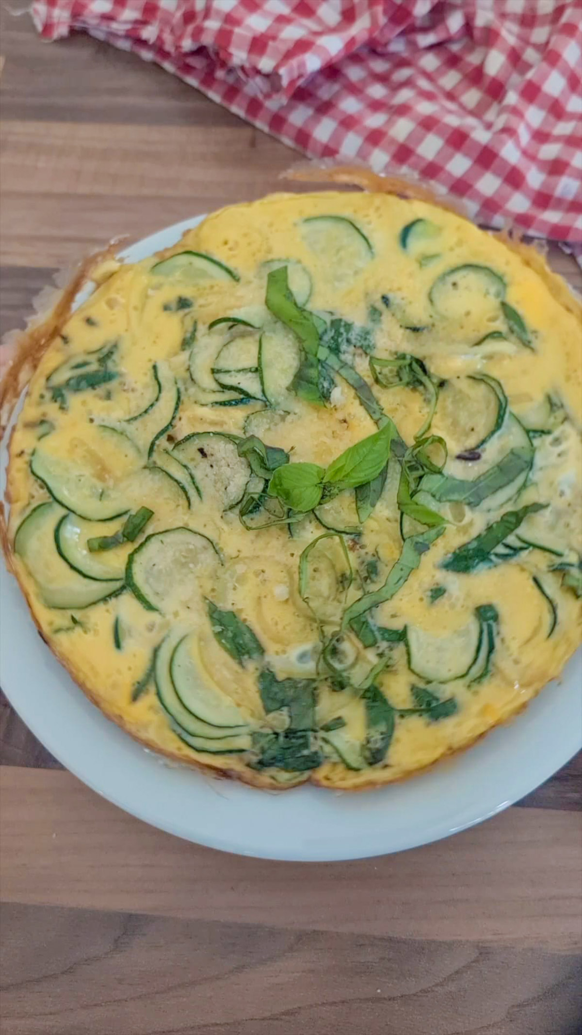 frittata courgettes basilic