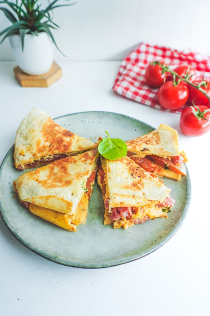 Omelette en galette fajitas