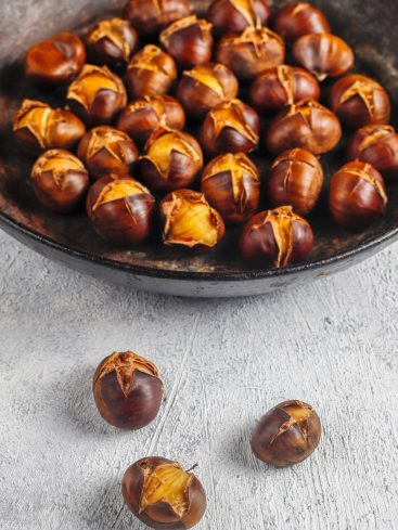 Châtaignes au four, rôties et grillées à la perfection