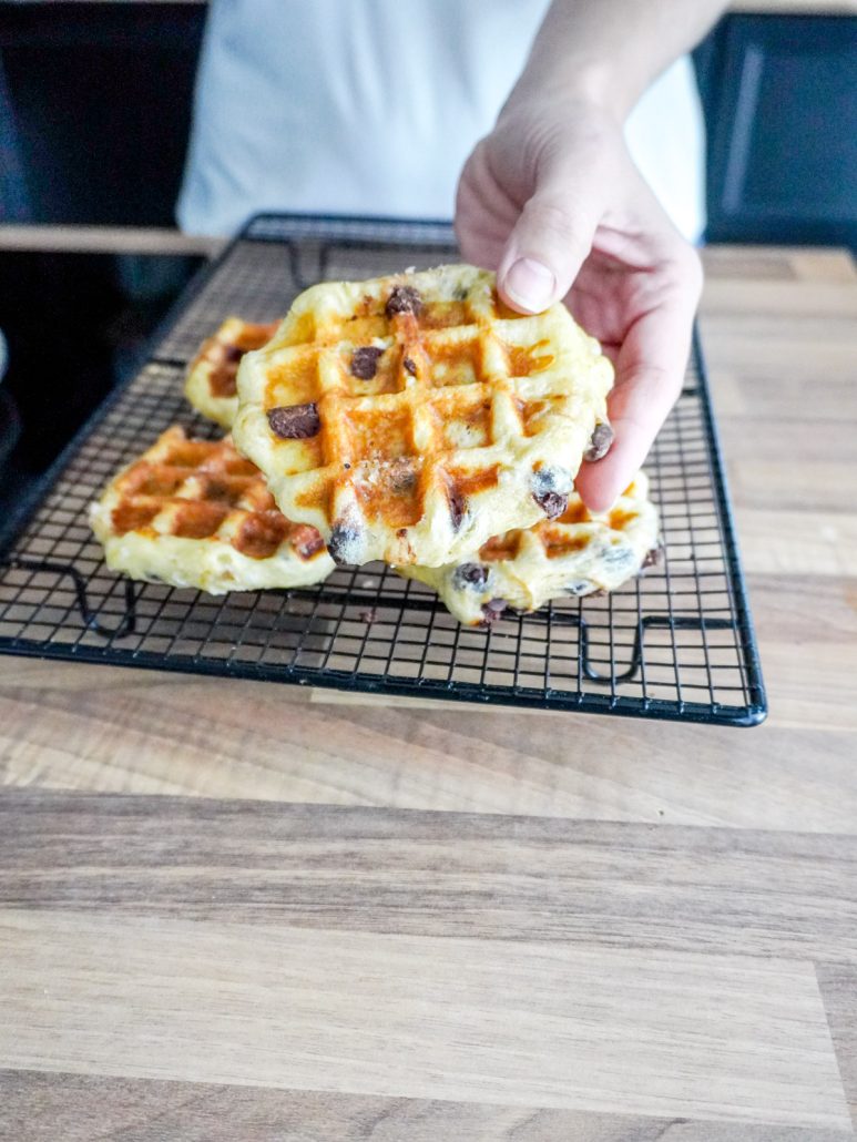 Gaufre de Liège pépites de chocolat et sucre perlé