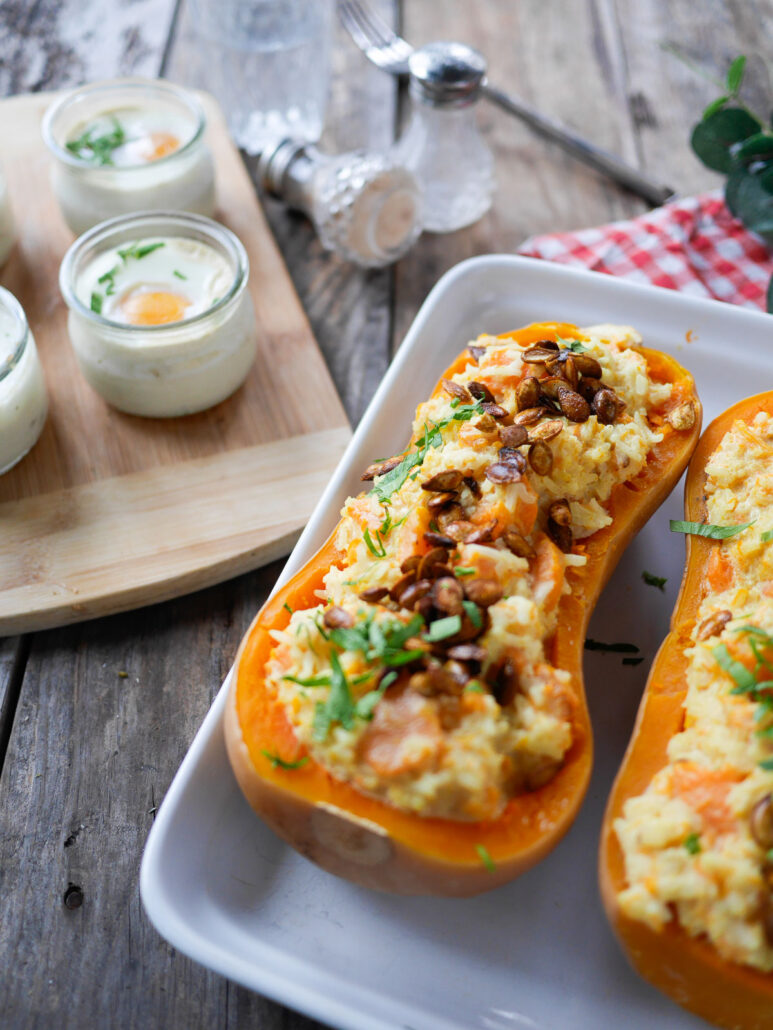 courge butternut farcie au riz