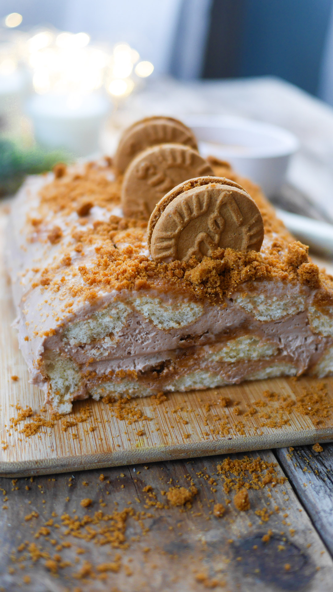 Gâteau biscuité au spéculoos, dessert gourmand