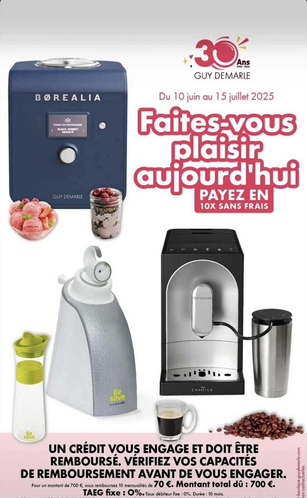 Publicité Guy Demarle : Faites-vous plaisir, payez en 10x.