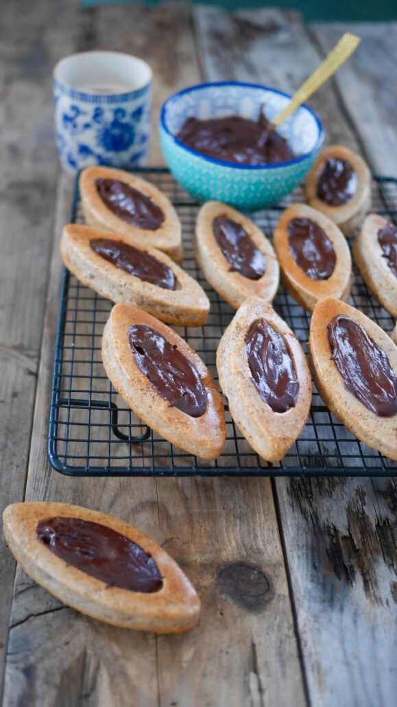 barquettes chocolat banane garnies à la ganache chocolat