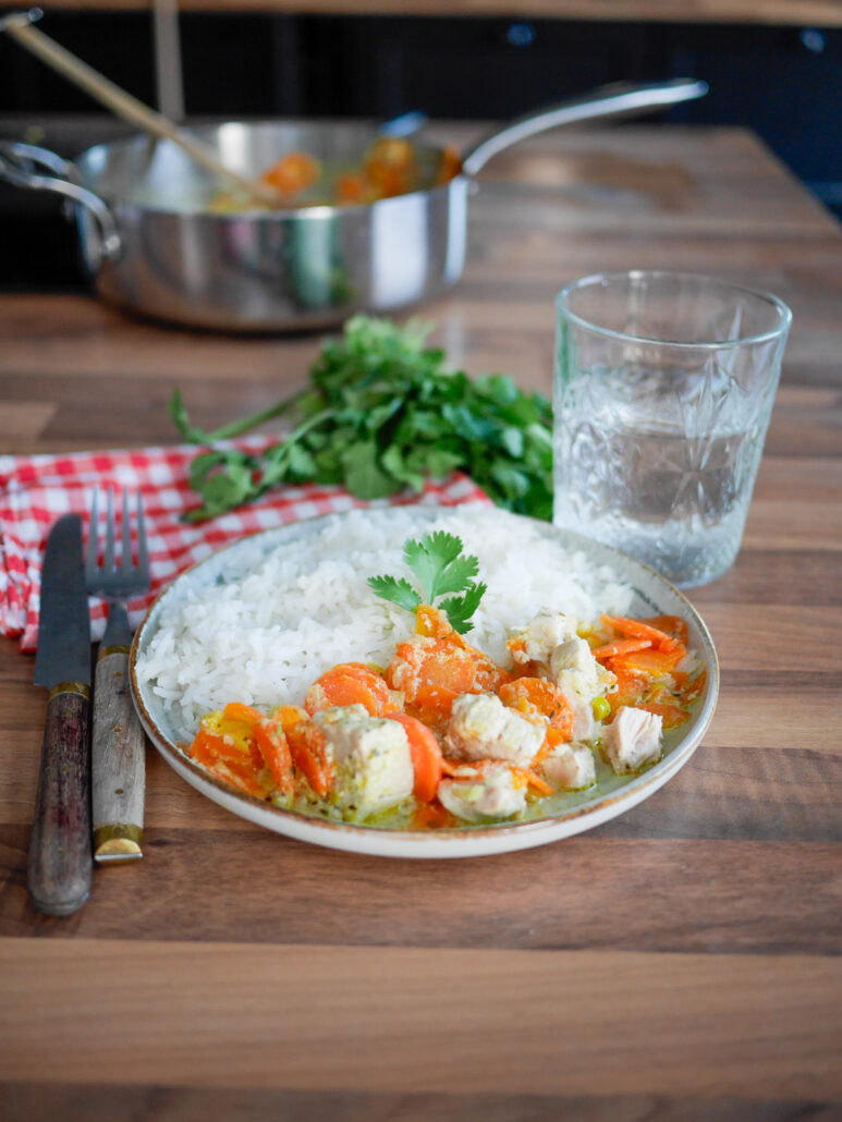 Assiette de blanquette de dinde express