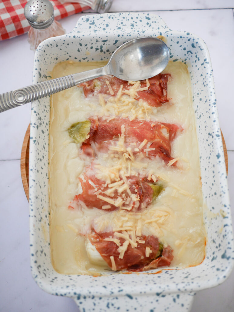 Plat d'endives au jambon cuites à l'airfryer