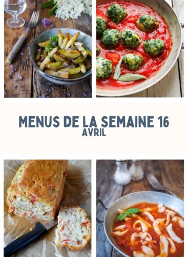 Menu de la semaine 16 – Recettes de Printemps