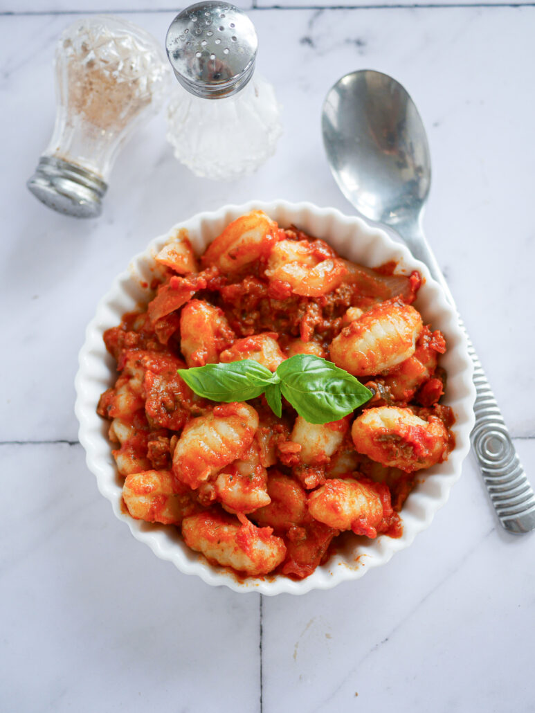 Gnocchis sauce tomate et basilic