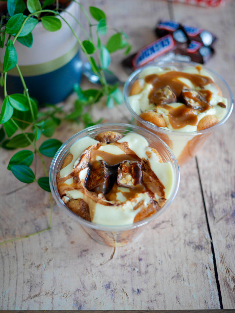 Verrines de tiramisu aux snickers