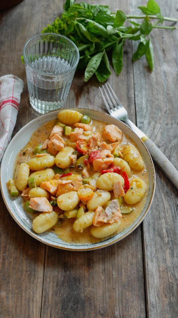 Plat familial express avec gnocchis et courgette