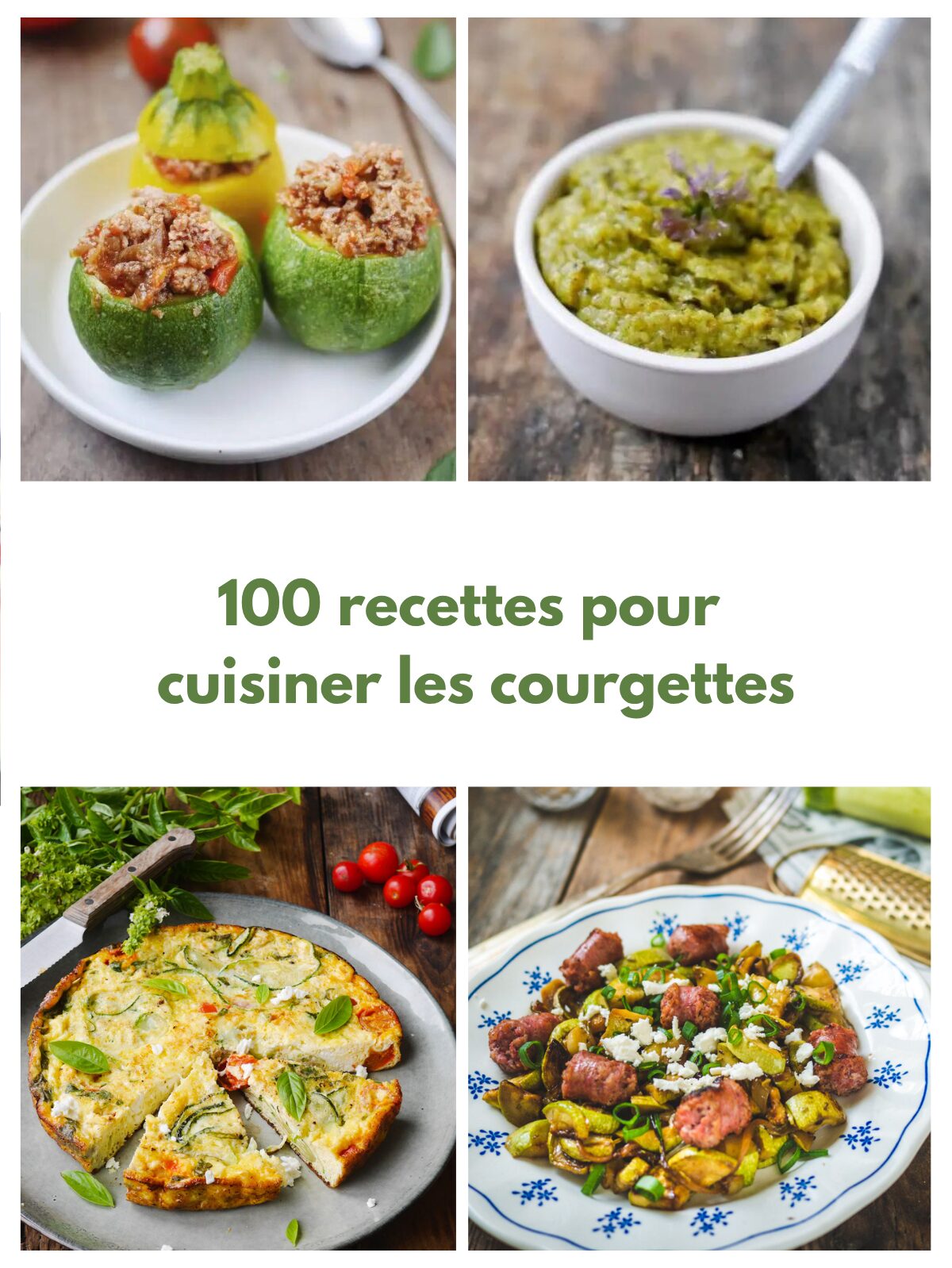 Recettes de courgettes: farcies, pesto, frittata, sautées.