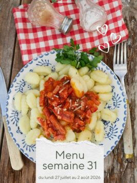 Menu de la semaine 31