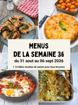 Menu de la semaine 36