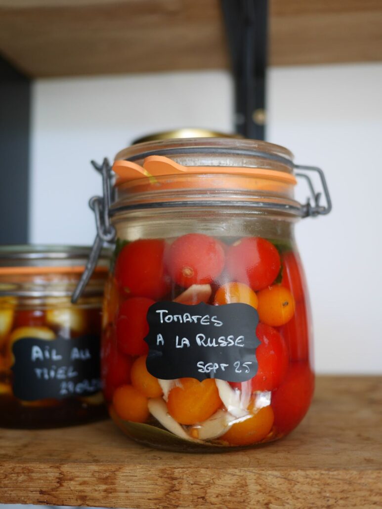 Tomates lactofermentées avec les dernières tomates du potager