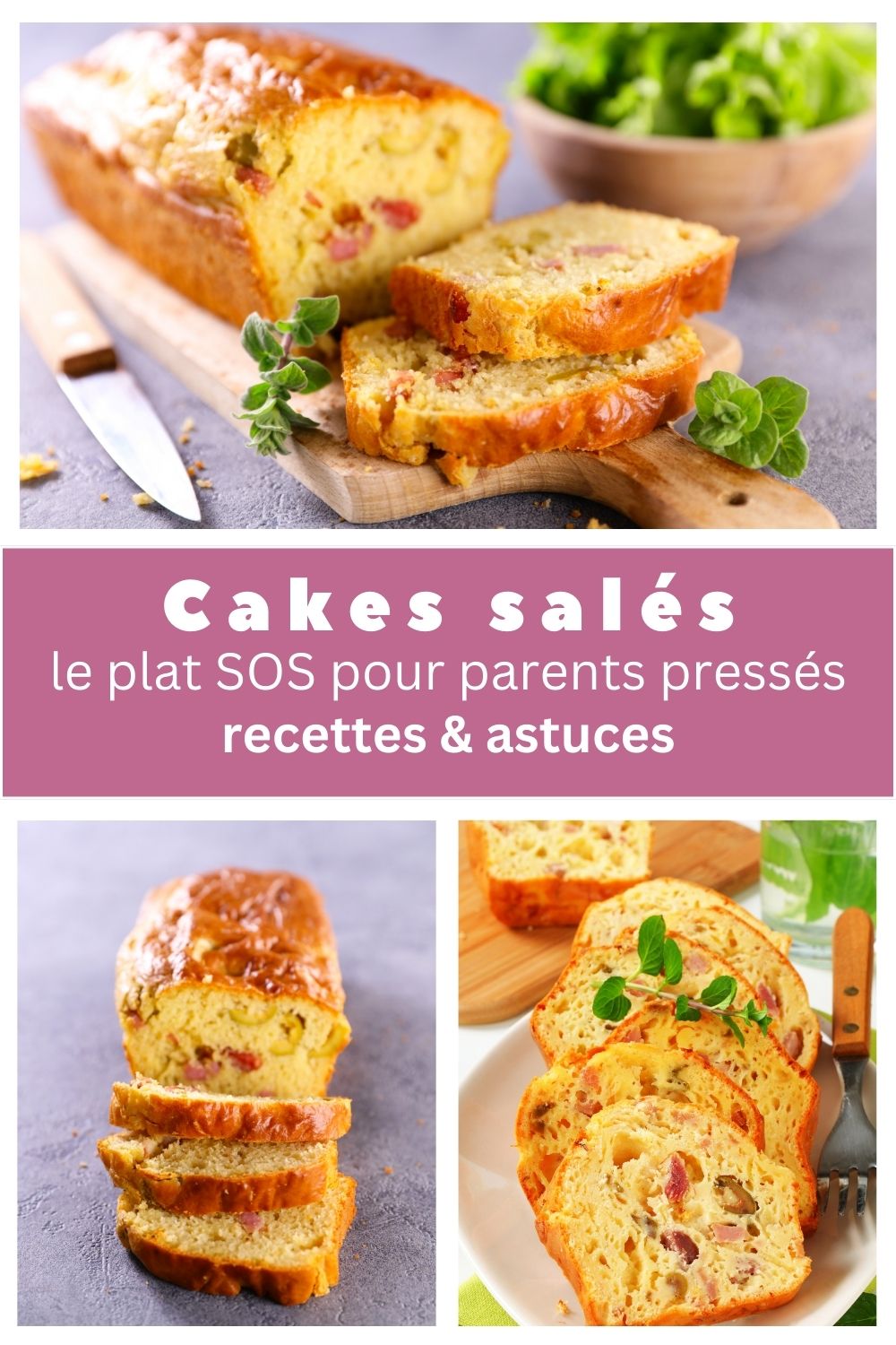 Cake salé, jambon et olives, prêt à déguster.