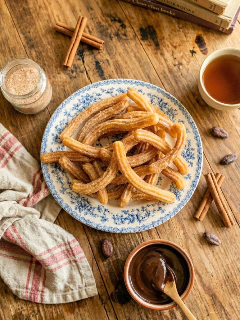 assiette de churros pour le goûter
