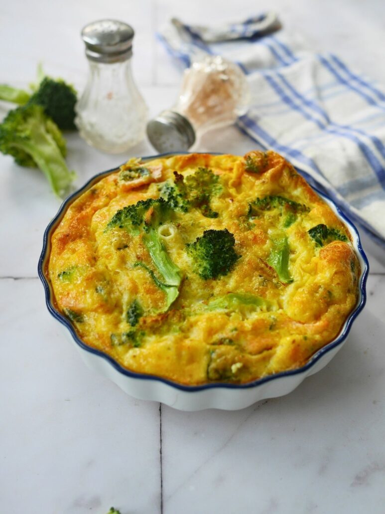 clafoutis brocolis saumon