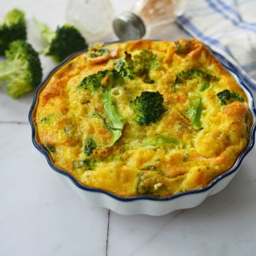 clafoutis brocolis saumon cuit à l'airfryer