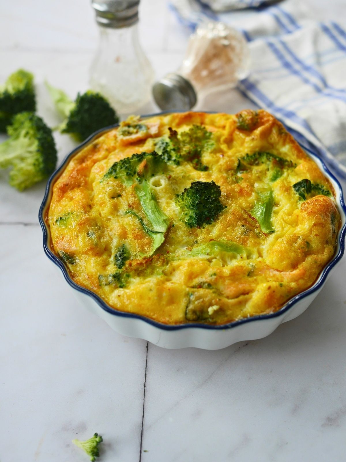 clafoutis brocolis saumon cuit à l'airfryer