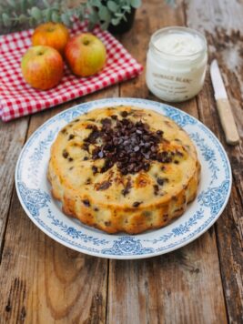 Gâteau aux pommes et au fromage blanc