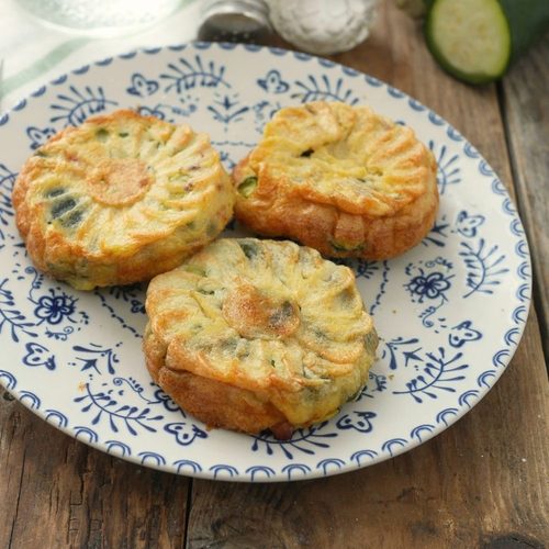 quiche sans pâte courgette chèvre cuites dans le moule flower power Guy Demarle