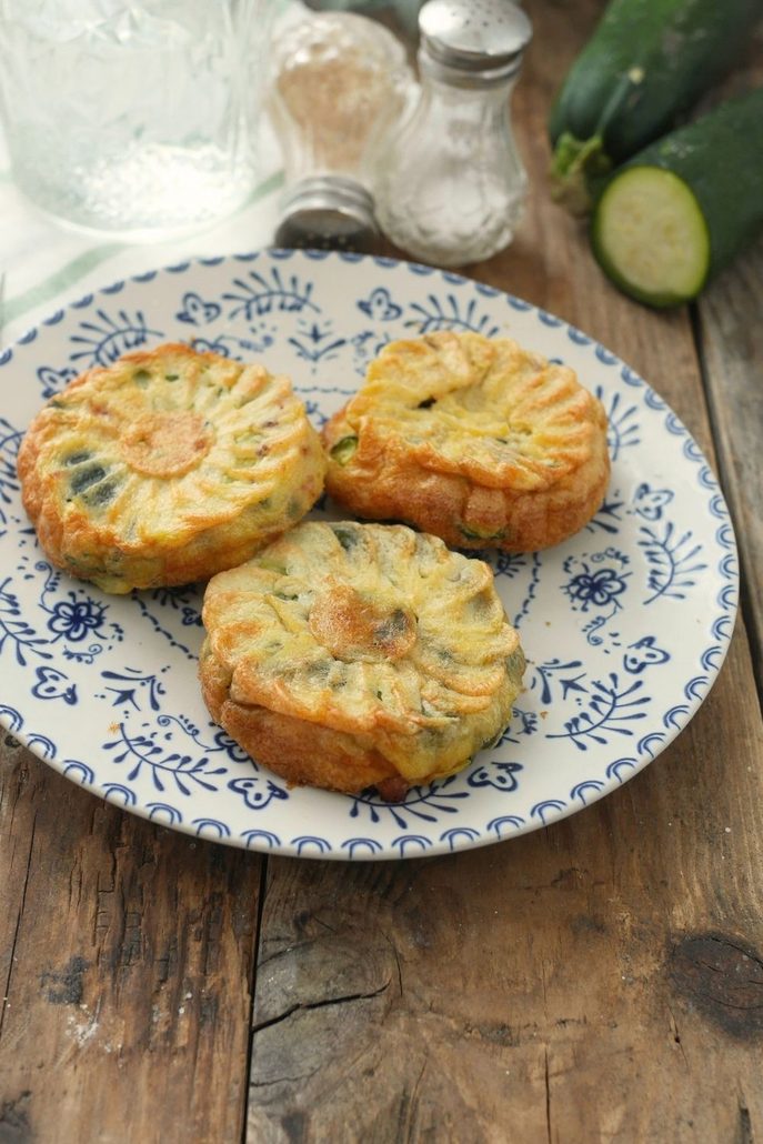 quiche sans pâte courgette chèvre cuites dans le moule flower power Guy Demarle