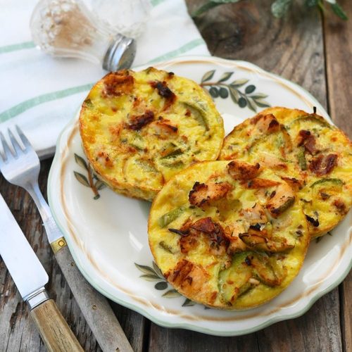 quiche sans pâte poulet courgette en parts individuelles
